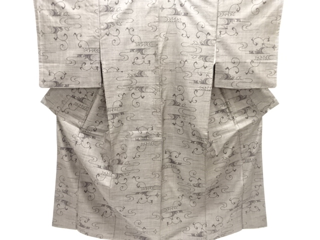 大特価品　唐草模様織り出し本場泥大島紬着物(5マルキ)